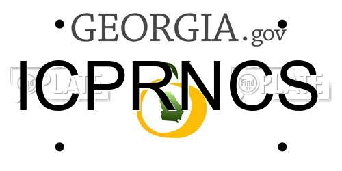 ICPRNCS Georgia License Plate