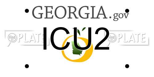 ICU2 Georgia License Plate