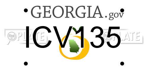 ICV135 Georgia License Plate