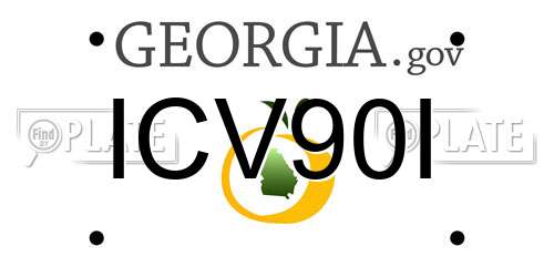ICV90I Georgia License Plate