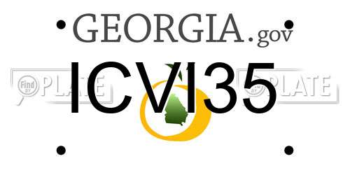 ICVI35 Georgia License Plate