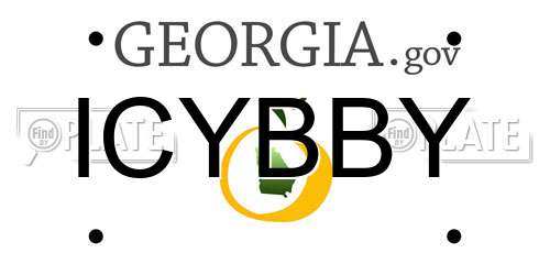 ICYBBY Georgia License Plate