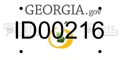 ID00216 Georgia License Plate