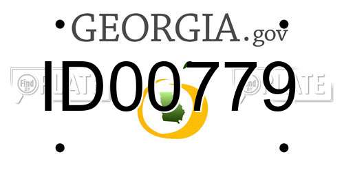 ID00779 Georgia License Plate