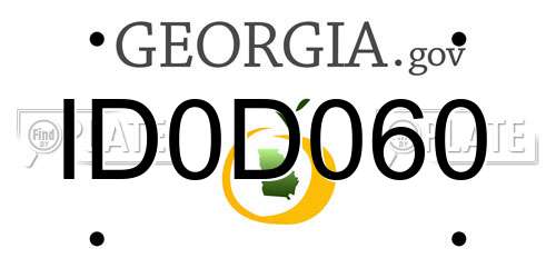 ID0D060 Georgia License Plate