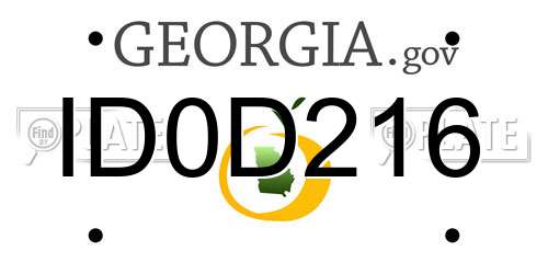 ID0D216 Georgia License Plate