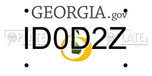 ID0D2Z Georgia License Plate