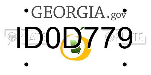 ID0D779 Georgia License Plate