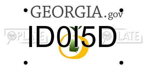 ID0I5D Georgia License Plate