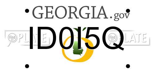 ID0I5Q Georgia License Plate