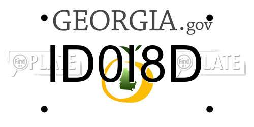 ID0I8D Georgia License Plate