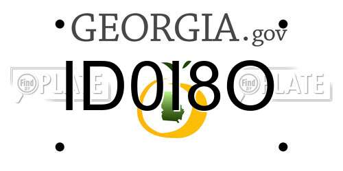 ID0I8O Georgia License Plate