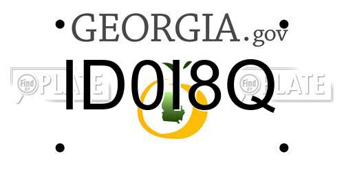 ID0I8Q Georgia License Plate