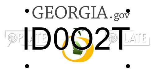 ID0O2T Georgia License Plate