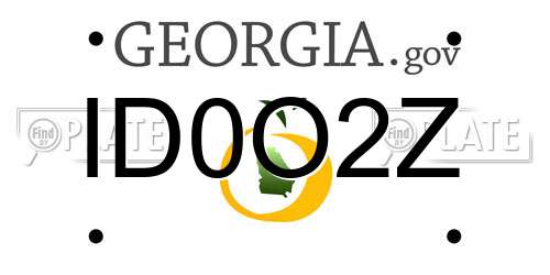 ID0O2Z Georgia License Plate