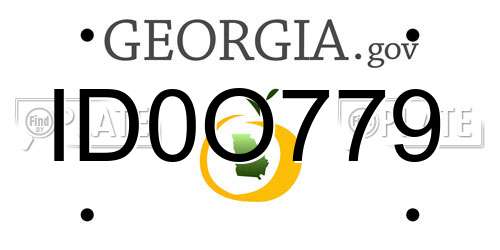 ID0O779 Georgia License Plate