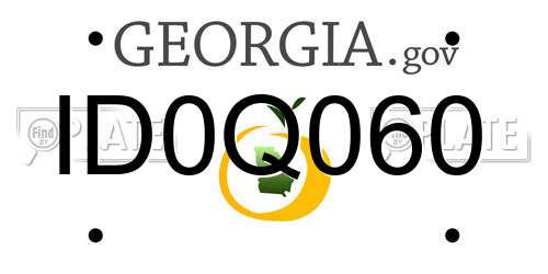 ID0Q060 Georgia License Plate