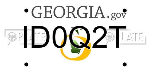 ID0Q2T Georgia License Plate