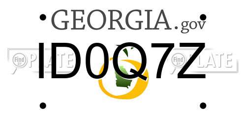 ID0Q7Z Georgia License Plate