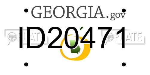 ID20471 Georgia License Plate