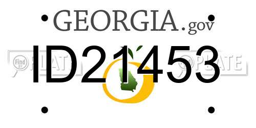 ID21453 Georgia License Plate