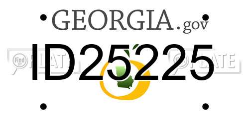 ID25225 Georgia License Plate