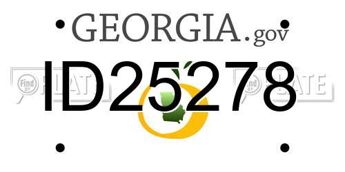 ID25278 Georgia License Plate