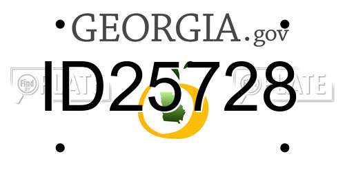 ID25728 Georgia License Plate