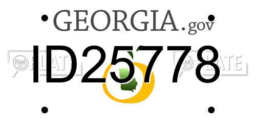 ID25778 Georgia License Plate