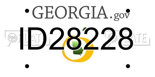 ID28228 Georgia License Plate