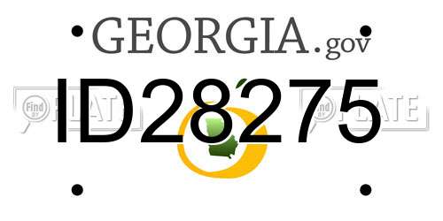 ID28275 Georgia License Plate