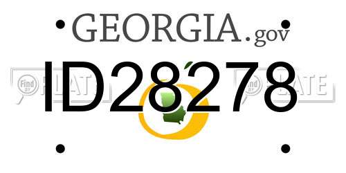 ID28278 Georgia License Plate