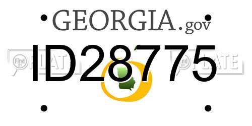 ID28775 Georgia License Plate