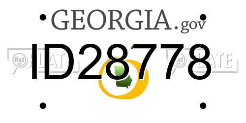 ID28778 Georgia License Plate