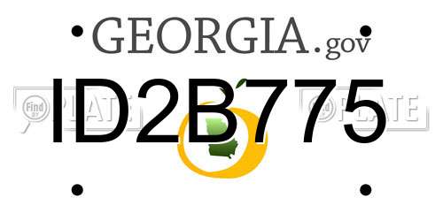 ID2B775 Georgia License Plate