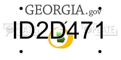 ID2D471 Georgia License Plate