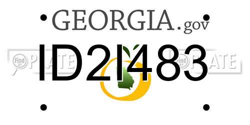 ID2I483 Georgia License Plate