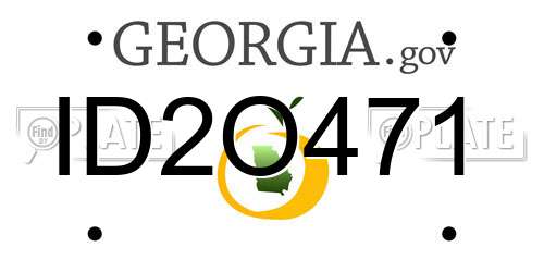 ID2O471 Georgia License Plate
