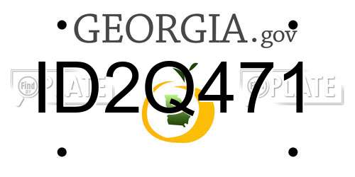 ID2Q471 Georgia License Plate