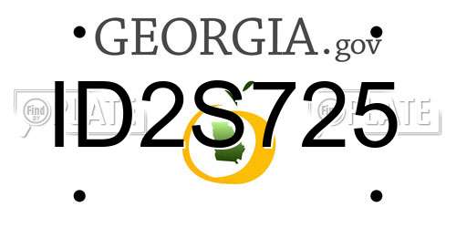 ID2S725 Georgia License Plate