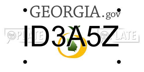 ID3A5Z Georgia License Plate