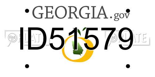 ID51579 Georgia License Plate