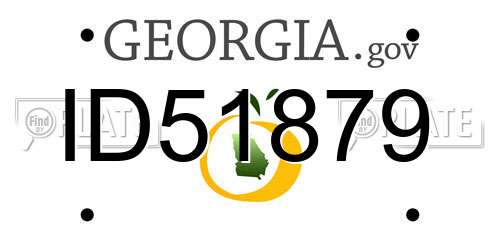 ID51879 Georgia License Plate