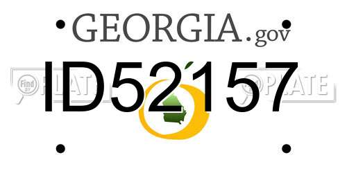 ID52157 Georgia License Plate