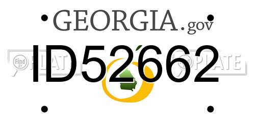 ID52662 Georgia License Plate
