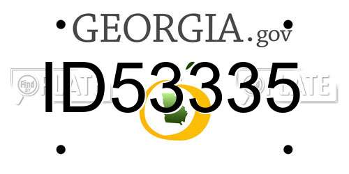 ID53335 Georgia License Plate
