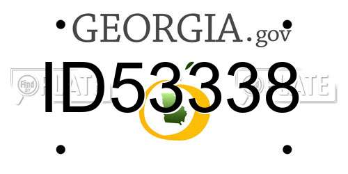 ID53338 Georgia License Plate