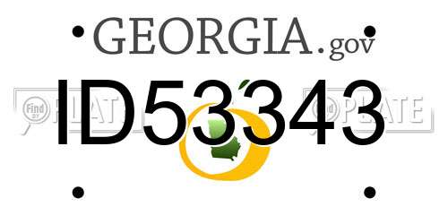 ID53343 Georgia License Plate