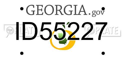 ID55227 Georgia License Plate