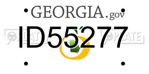 ID55277 Georgia License Plate